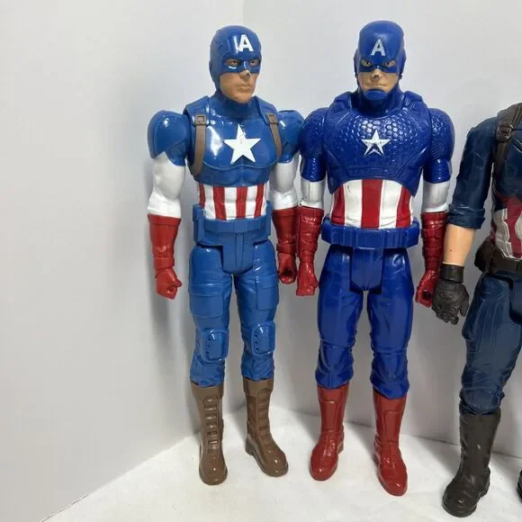 🔥Lot Of 6 - Action Figures 12” 1 Tune Square, 2 Captain, 1 Iron Man, 1 Panther - Picture 2 of 5